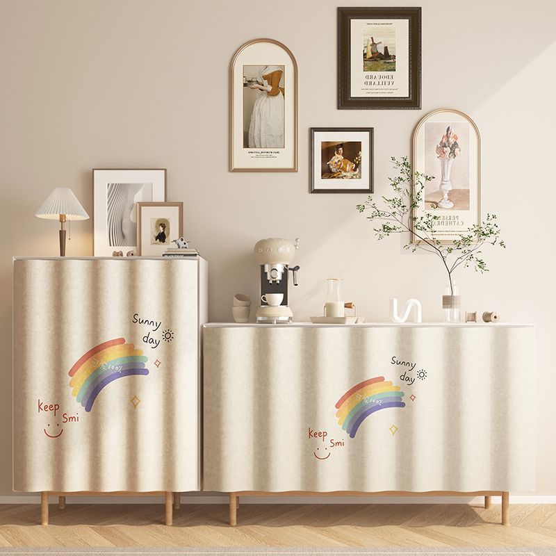 Punch-free Cabinet Shade Curtain Kitchen Door Curtain