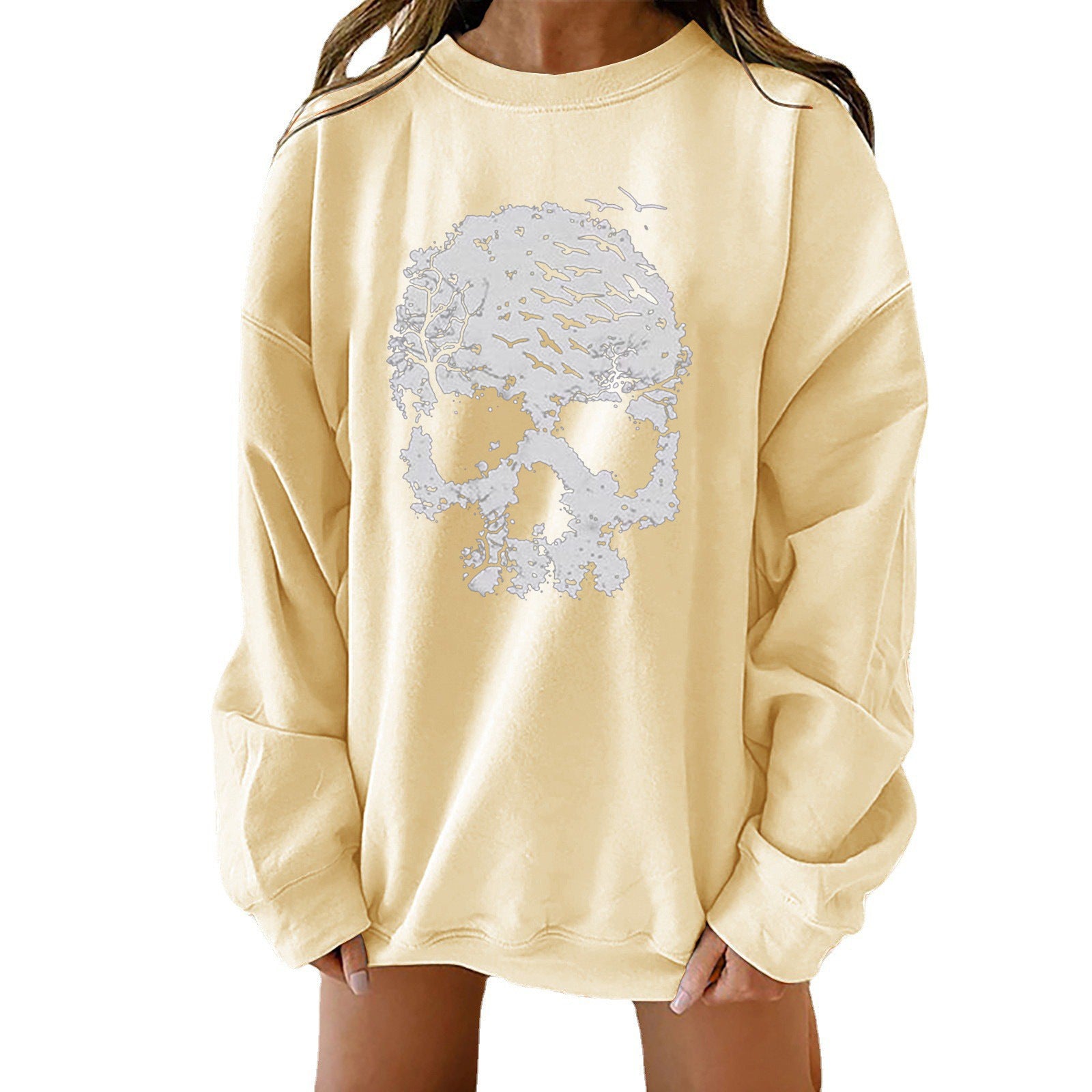 Halloween Graphic Loose Fit Crewneck Sweatshirt