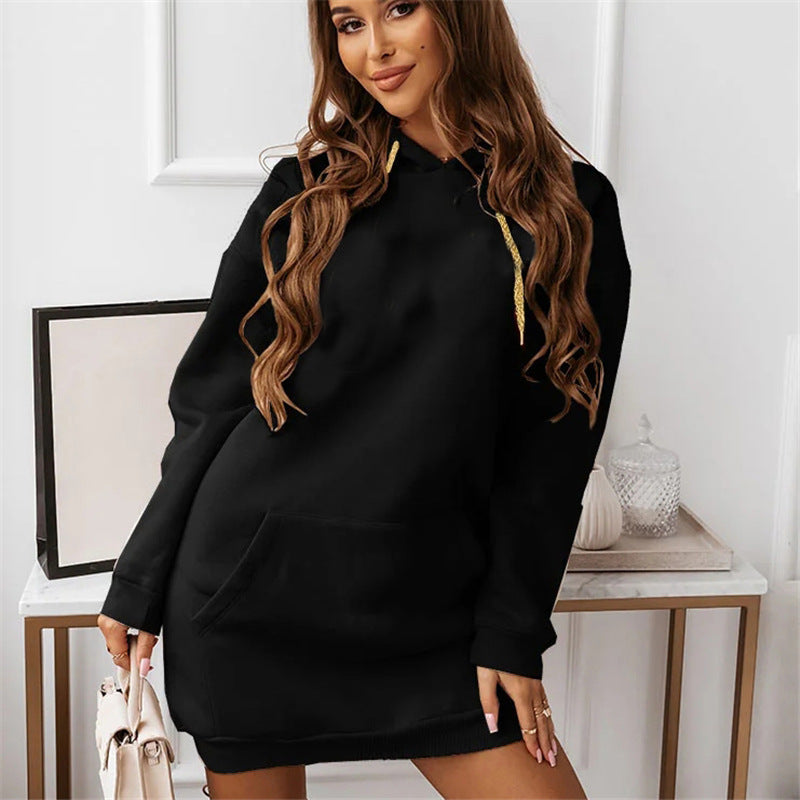 Women's Solid Color Casual Sports Hoodie
