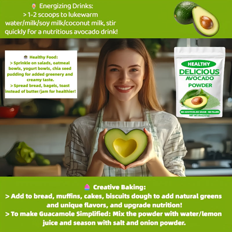 Avocado Powder, 8 oz for Baking, Smoothies & Salads
