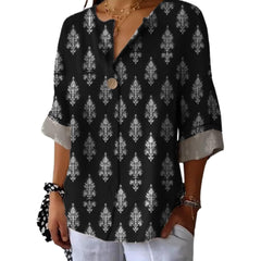 Women's Fashion Personalized Cotton Shirt Casual Top