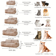 Four Seasons Universal Pet Nest Comfortable Pet Sofa Bed - Super Soft, Warm Couch with Washable and Removable Cover, Non-slip Bottom, Suitable for Medium or Small Dogs and Cats