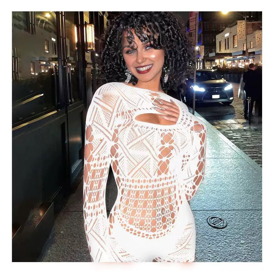 New Sexy Hollow-out Sheer Jumpsuit