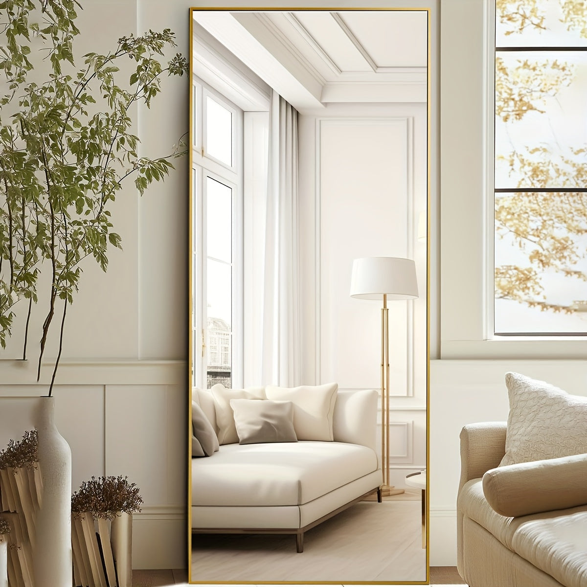 Freestanding Full-Length Mirror for Bedroom Living Room or Entryway
