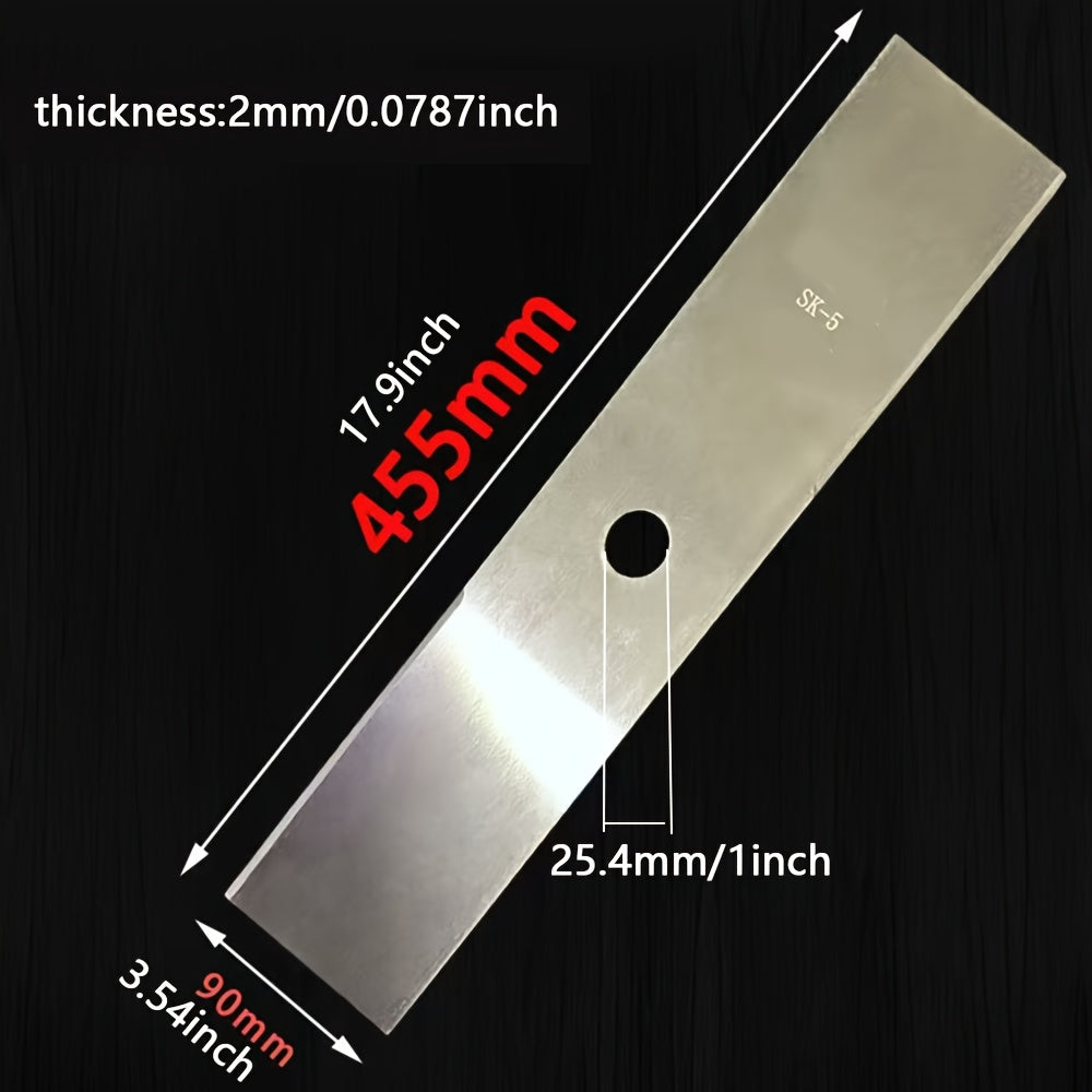 SK5 Extended Cutting Blade – 25.4 mm Center Hole, 2 mm Thickness, Extra‑Long for Lawn Mowers, Trimmers and Edgers