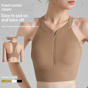Ribbed Yoga Tank Top with Built‑In Bra – Seamless Support