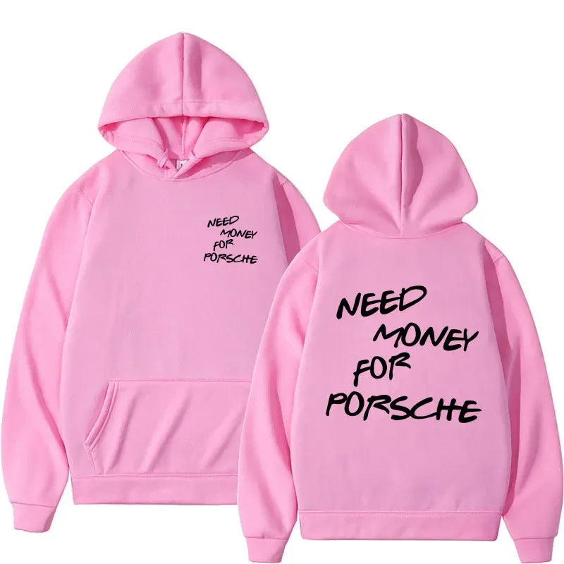 Funny Need Money Letter Print Casual Hoodie