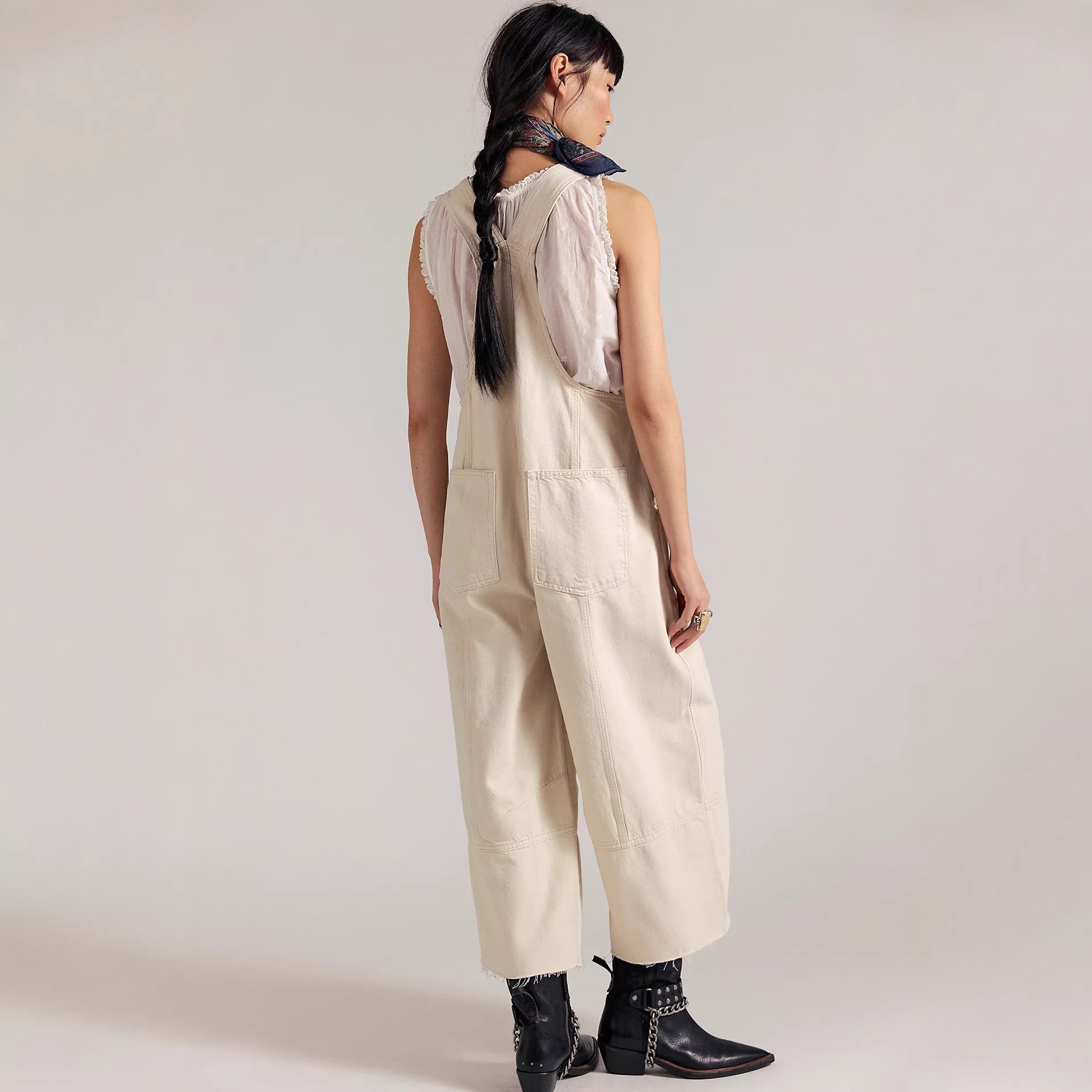 Trendy Loose-Fit Denim Overalls for Women