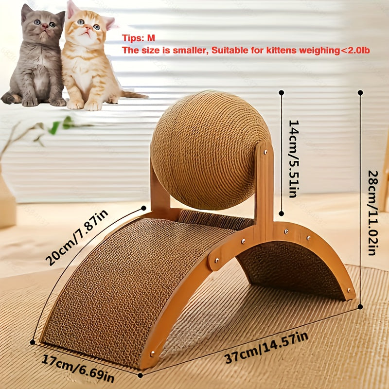 Cat Scratching Toy Wear-resistant Cat Scratching Ball Toy  Vertical Cat Toy Cat Scratch Board Corrugated Paper Grinding Claw Board For Self Relaxation