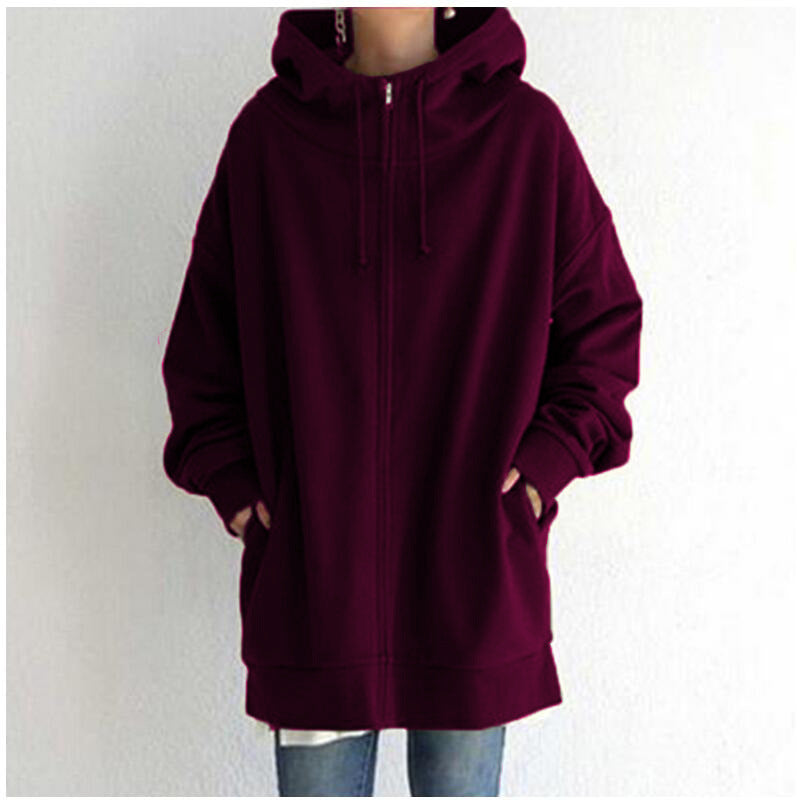 Women's Plush Velvet Lined Zip-Up Hoodie