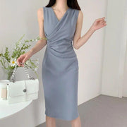 Womens French-style Sheath Vest Dress