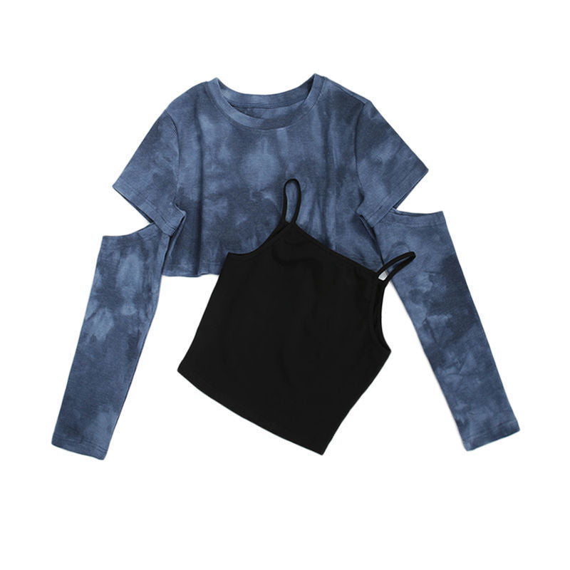 Trendy Tie-Dye Long-Sleeve Women's Pullover Shirt