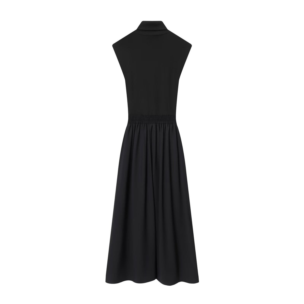 Solid-color Patchwork Mid-length Dress for Women