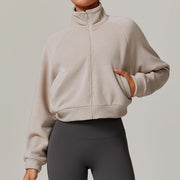 Women's Stand Collar Warm Yoga Jacket