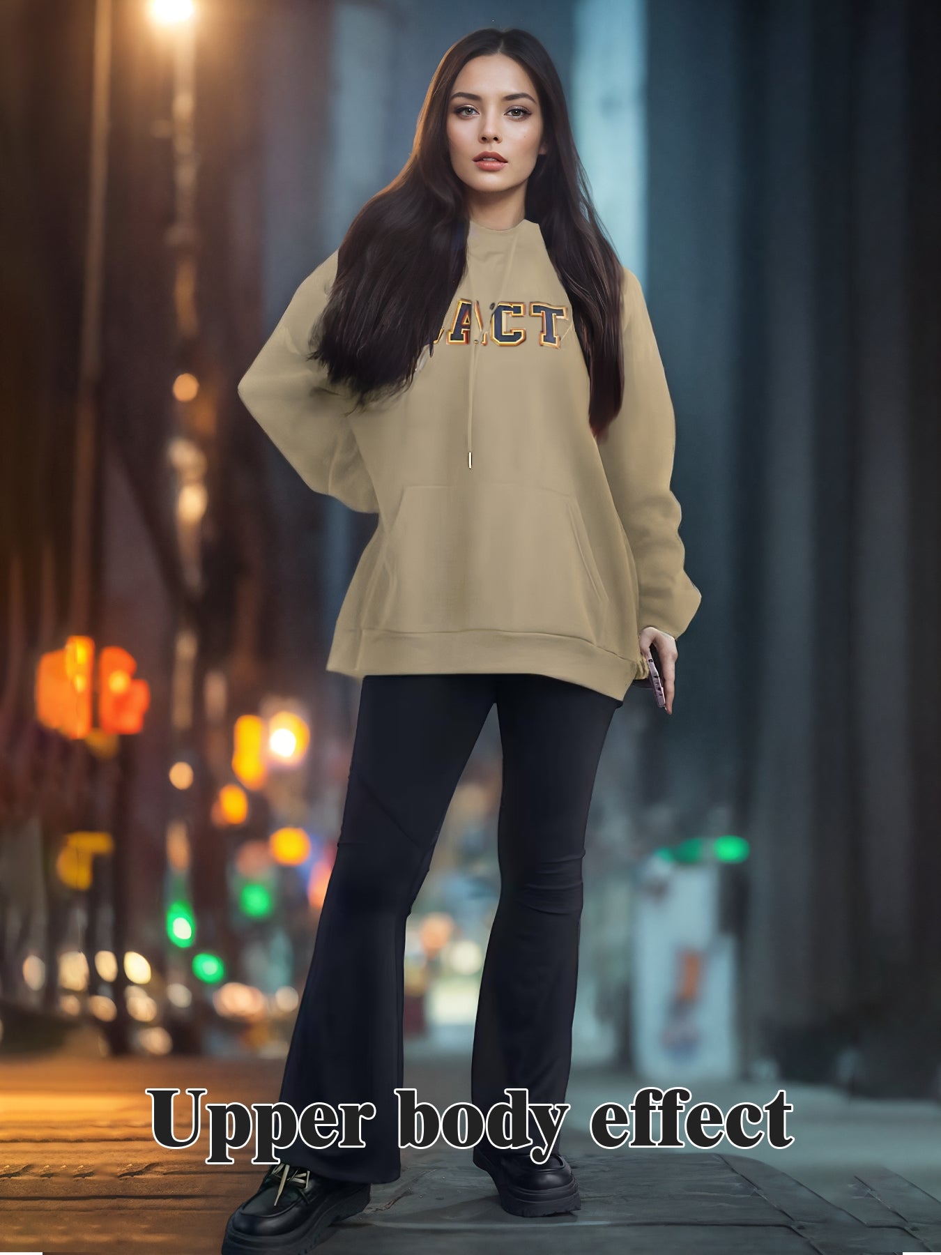 Unisex Stylish Solid Color Print Long Sleeve Hoodie