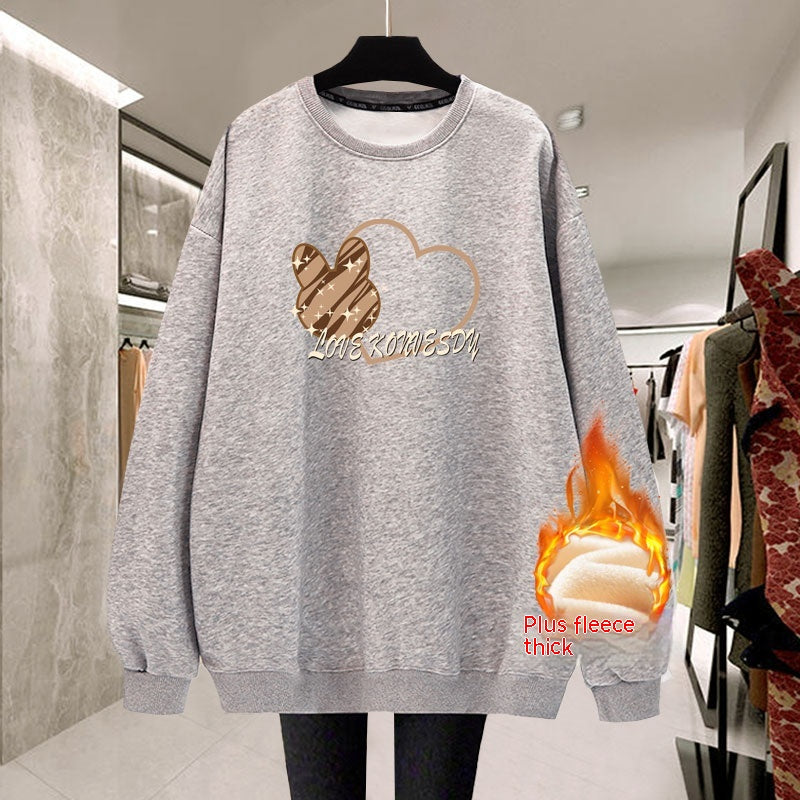 Cozy Plush Pullover Sweatshirt | Warm Student Style Top