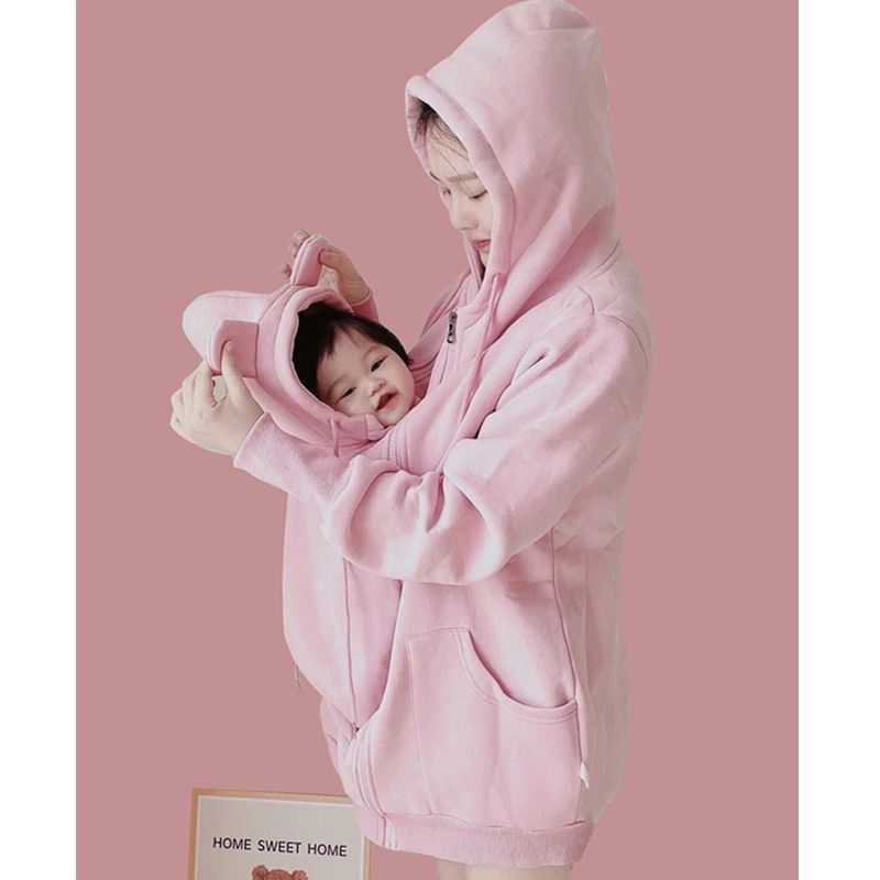 Plush Kangaroo Mother & Baby Bonding Hoodie