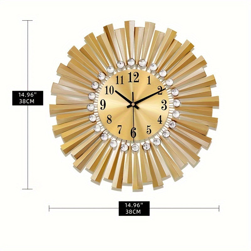 Modern metal wall clock with minimalist design for home decor