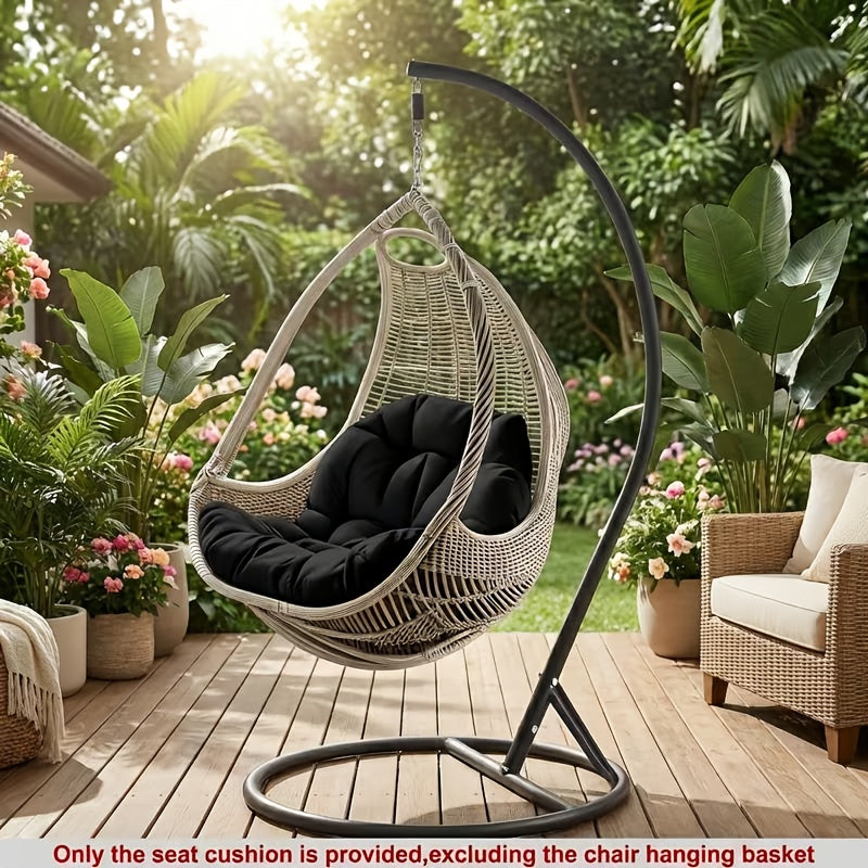 [For Indoor/Outdoor] Ultra-Soft Egg Chair Rocking Seat Cushion - Suitable for Indoor and Outdoor Use, Thickened Anti-Collapse Filling, Tufted Oxford Fabric Cover, Removable and Washable Cover. Ideal for Reading Nooks/Balconies/Seat Cushions