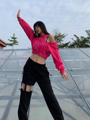 Cozy Loose Long Sleeve Crew Neck Women's Sweater Top