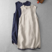 Summer New Arrival Retro Embroidered Pure Cotton Linen Dress