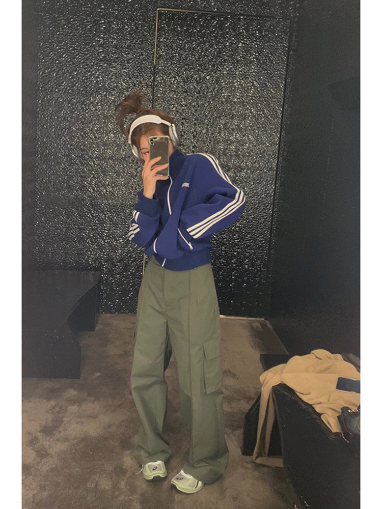 Retro Casual Loose Cotton Pullover Sweatshirt