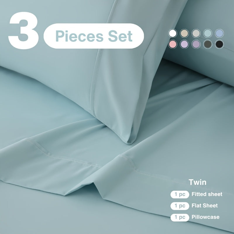 3/4pcs 18 Inch Extra Deep Pocket Bed Sheets Sets, Fits Deep Mattress, Breathable & Cooling Bed Sheets, Hotel Luxury Bed Sheet Set