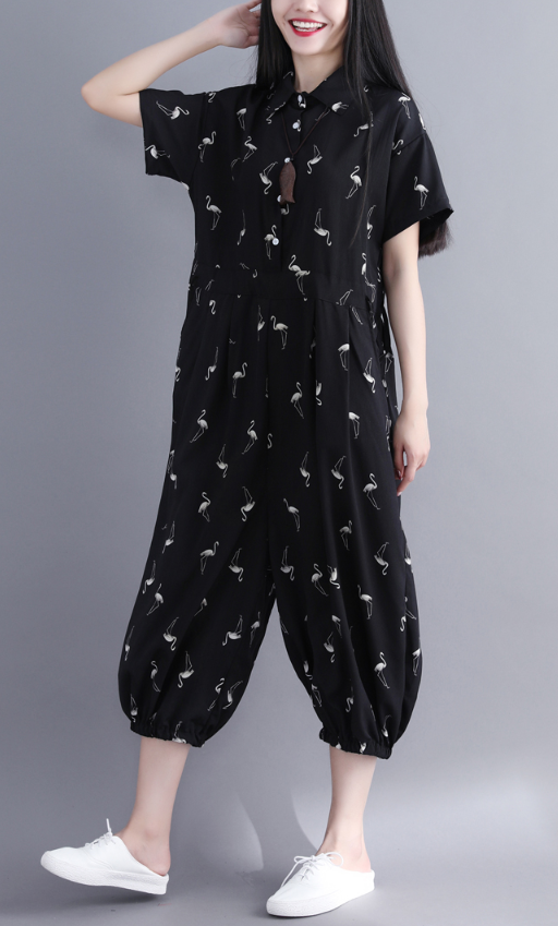 Chic Printed Chiffon Jumpsuit for Women