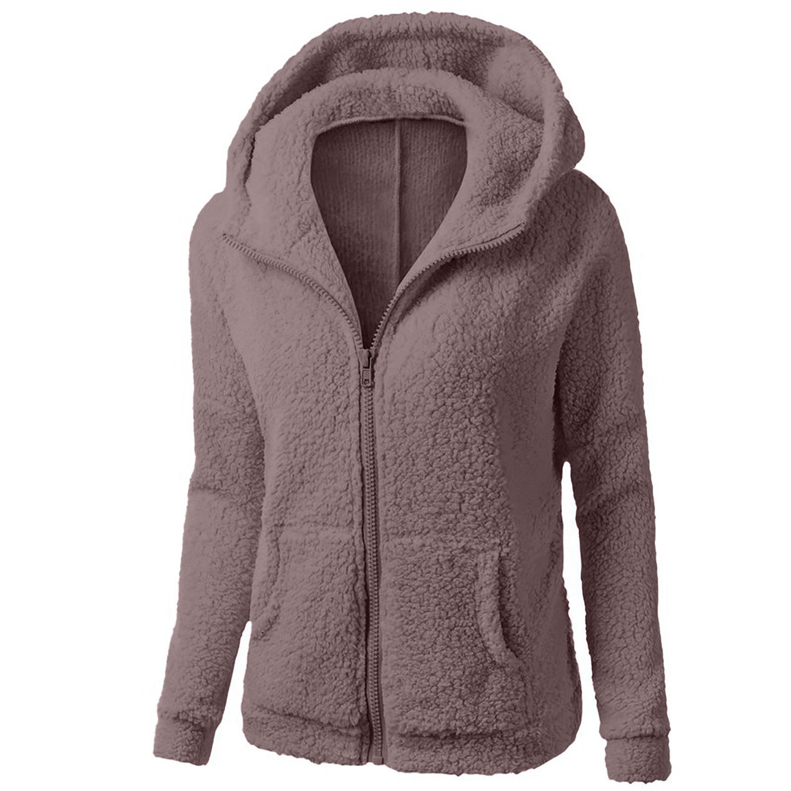 Women's Cozy Zipper Hooded Fleece Sweater