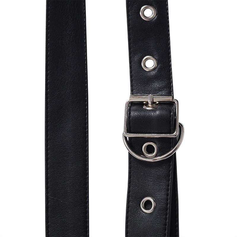 Women's Casual Waist Hip-Lifting PU Leather Overalls