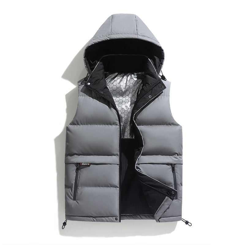 Men's Insulated Hooded Vest for Cold Weather