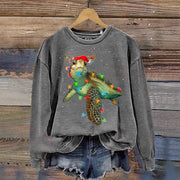 Festive 3D Christmas Print Crew Neck Women's Sweatshirt