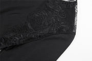 Open-back lace stitching long-sleeved jumpsuit