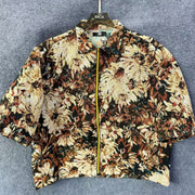 Loose Hip-Hop Jacket – Trendy Short-Sleeve V-Neck