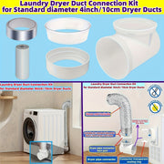 4-Inch Dryer Vent Connector Kit with Fixed Bracket for Standard Dryers