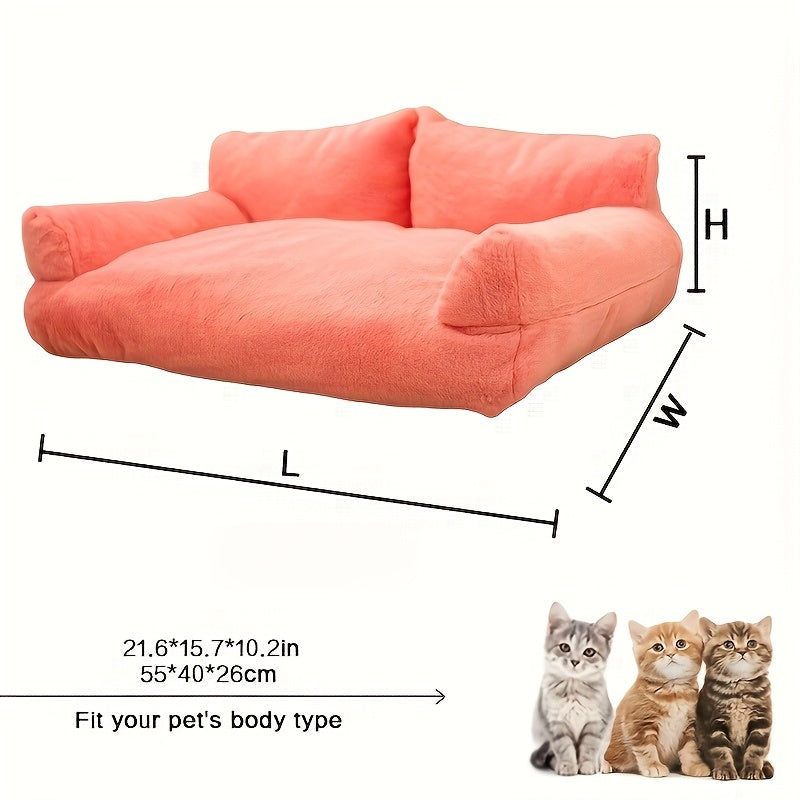 Extra Large All-season Warm Dog Bed & Cat Bed - Thickened Plush Pet Sofa Bed With Soft Cushioned Surface, Spacious Indoor Dog Cage Mat For Large Breeds, Cozy Durable Pet Bed For Dogs And Cats,