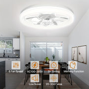LED Ceiling Fan with Dimmable Light and Remote Control