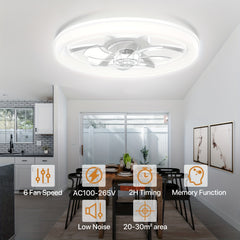 LED Ceiling Fan with Dimmable Light and Remote Control