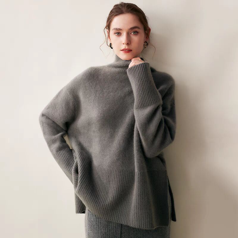 Slit Knitted Loose Women's Autumnwinter Sweater