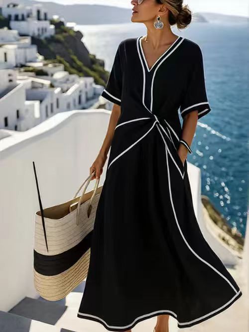 Elegant Summer Bohemian Maxi Dress for Stylish Commuting