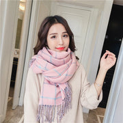 Women's Plaid Scarf Double-Sided Warm Wrap