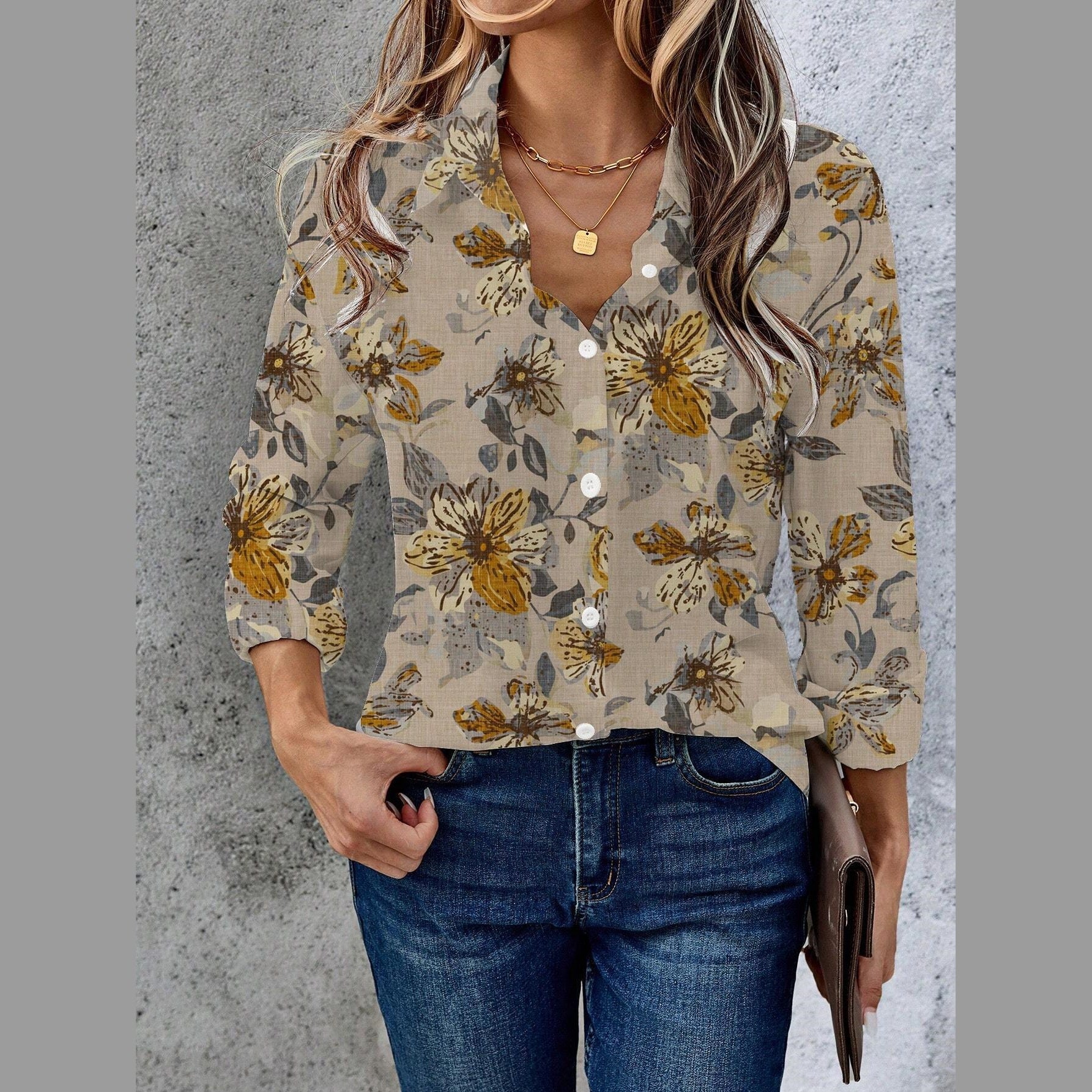 Women's Summer 3D Printed Blouse