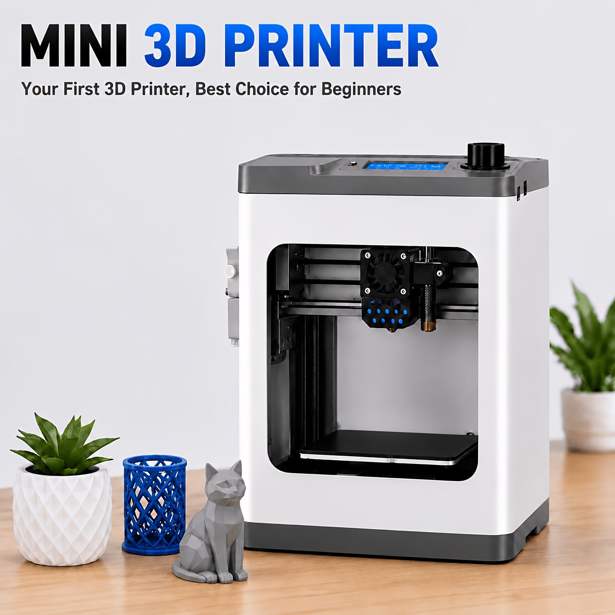 Mini 3D Printer with Wi‑Fi Cloud Printing, Fully Assembled Auto‑Leveling and Enhanced Extruder with Auto Filament Loading