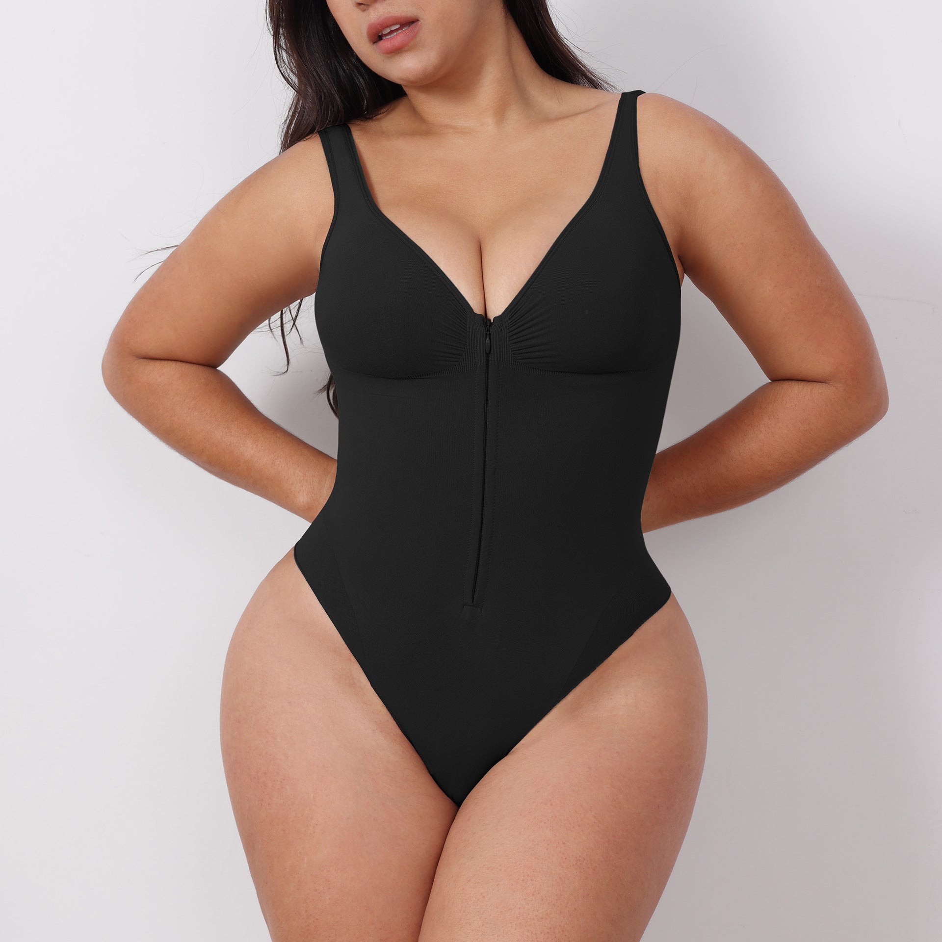 Seamless Zip Bodysuit Waist Trainer & Body Shaper