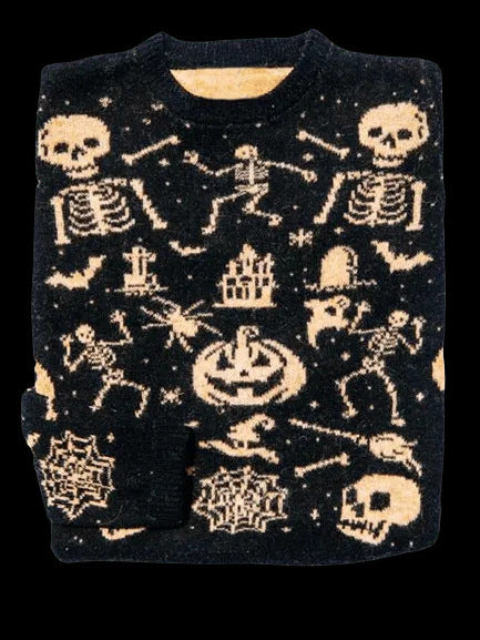 Hooded Thick Needle Fabric Trendy Round Neck Sweater
