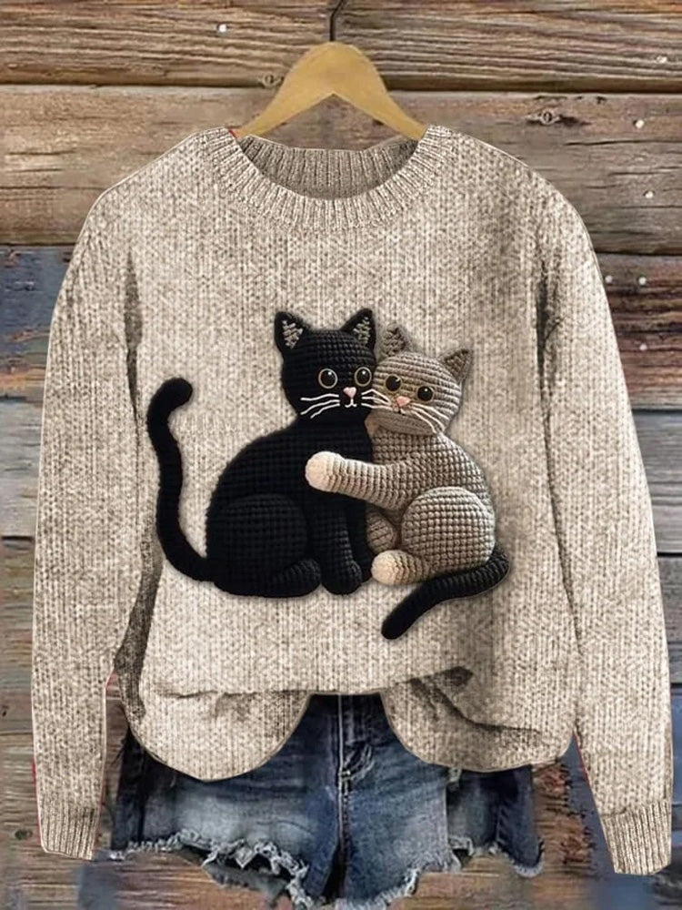 A Stylish High-end Pullover with a Relaxed Fit a Crew Neck, and Trendy Long Sleeves