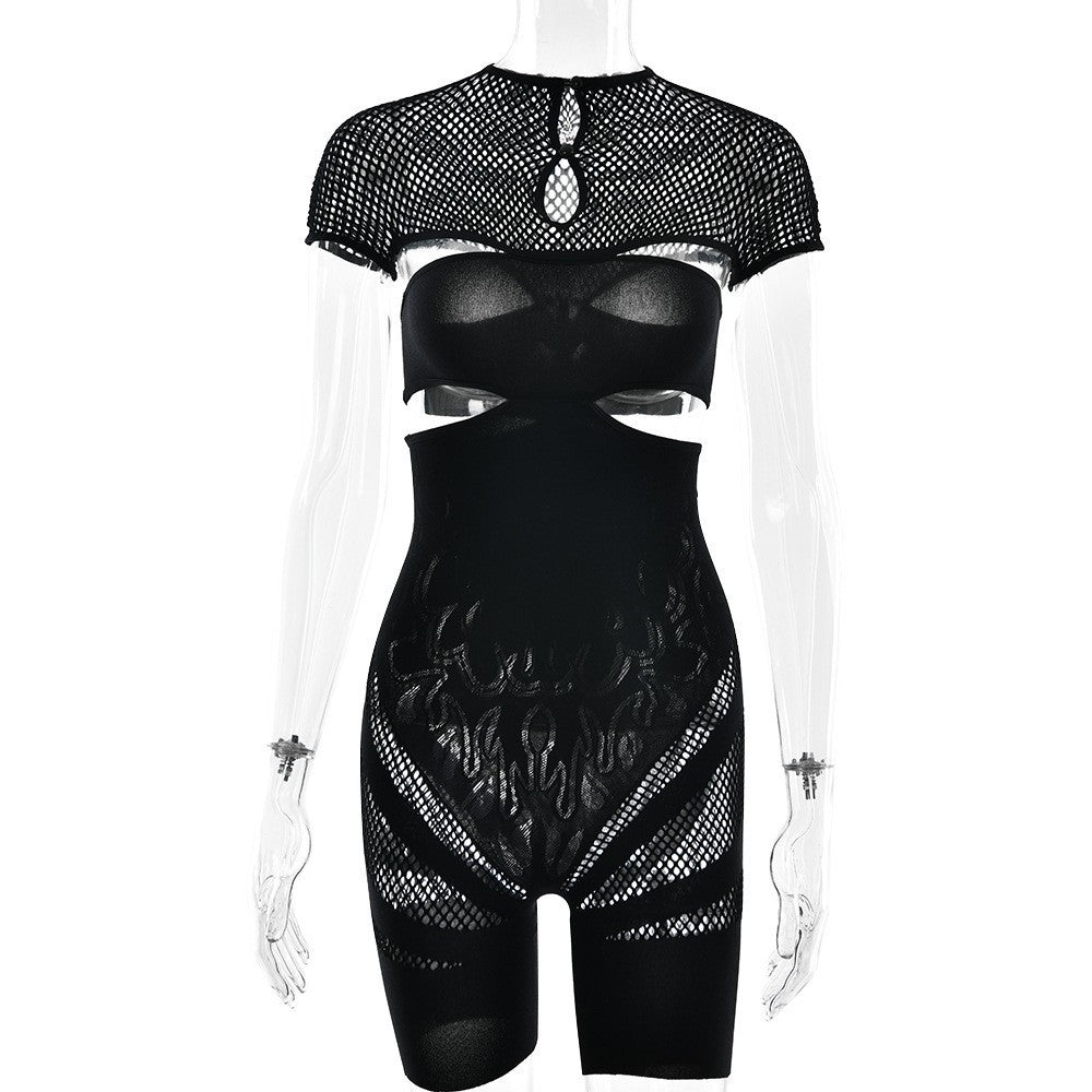 Sexy Hollow-Out See-Through Summer Romper