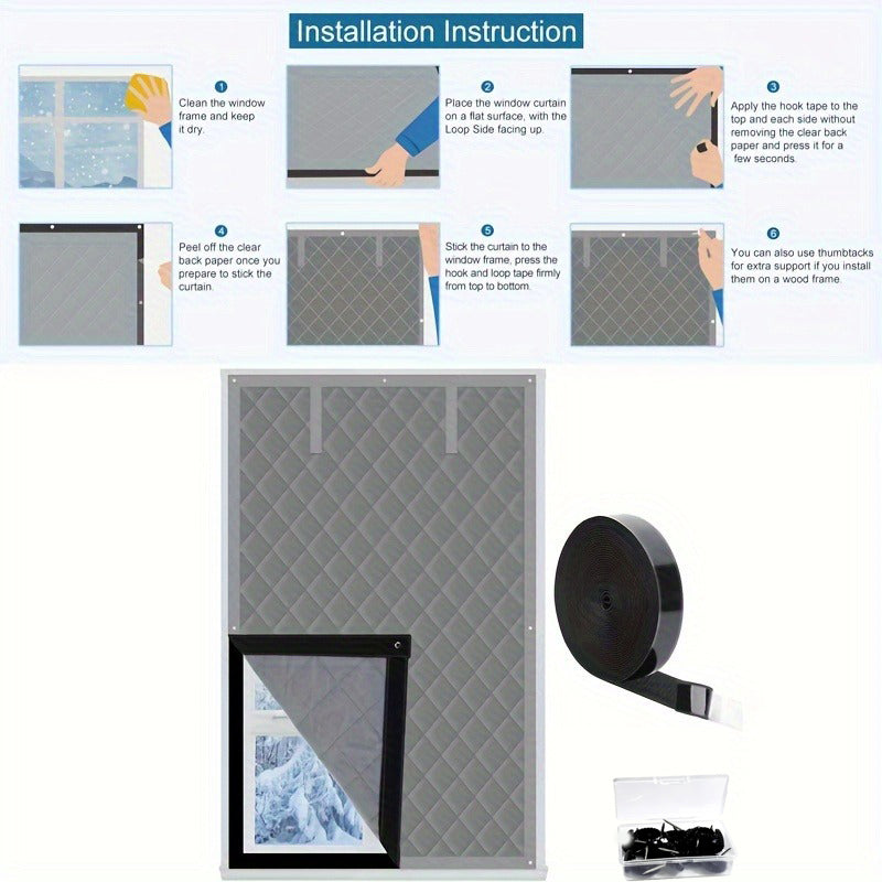 Roll-up Thick Insulated Door Curtain, Block Cold Wind Save Heating Cost, Dual Installation Windproof Thermal Door Drape for Yard Home Garage Balcony