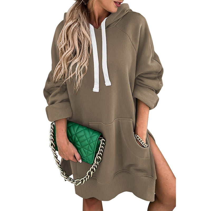 Cozy Solid Color Loose Mid-Length Women's Sweater