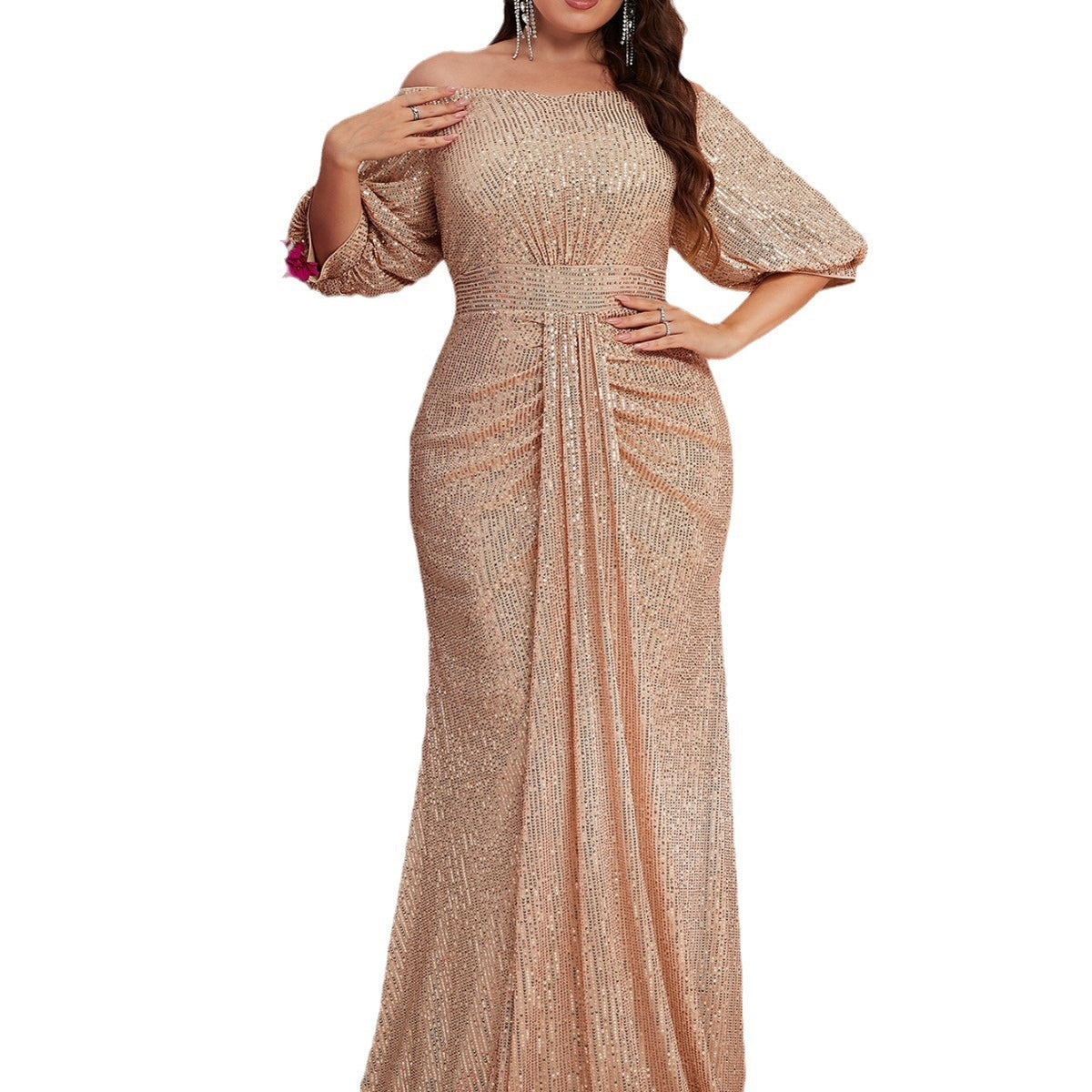Off-Shoulder Slim-Fit Mermaid Evening Dress